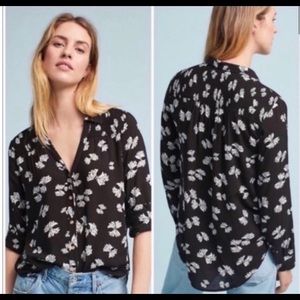 Anthropologie Maeve Emory Bow Button Down Top 🤍